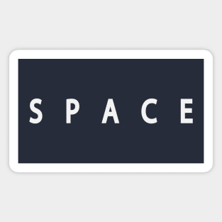 Space keeping apace typography design Magnet